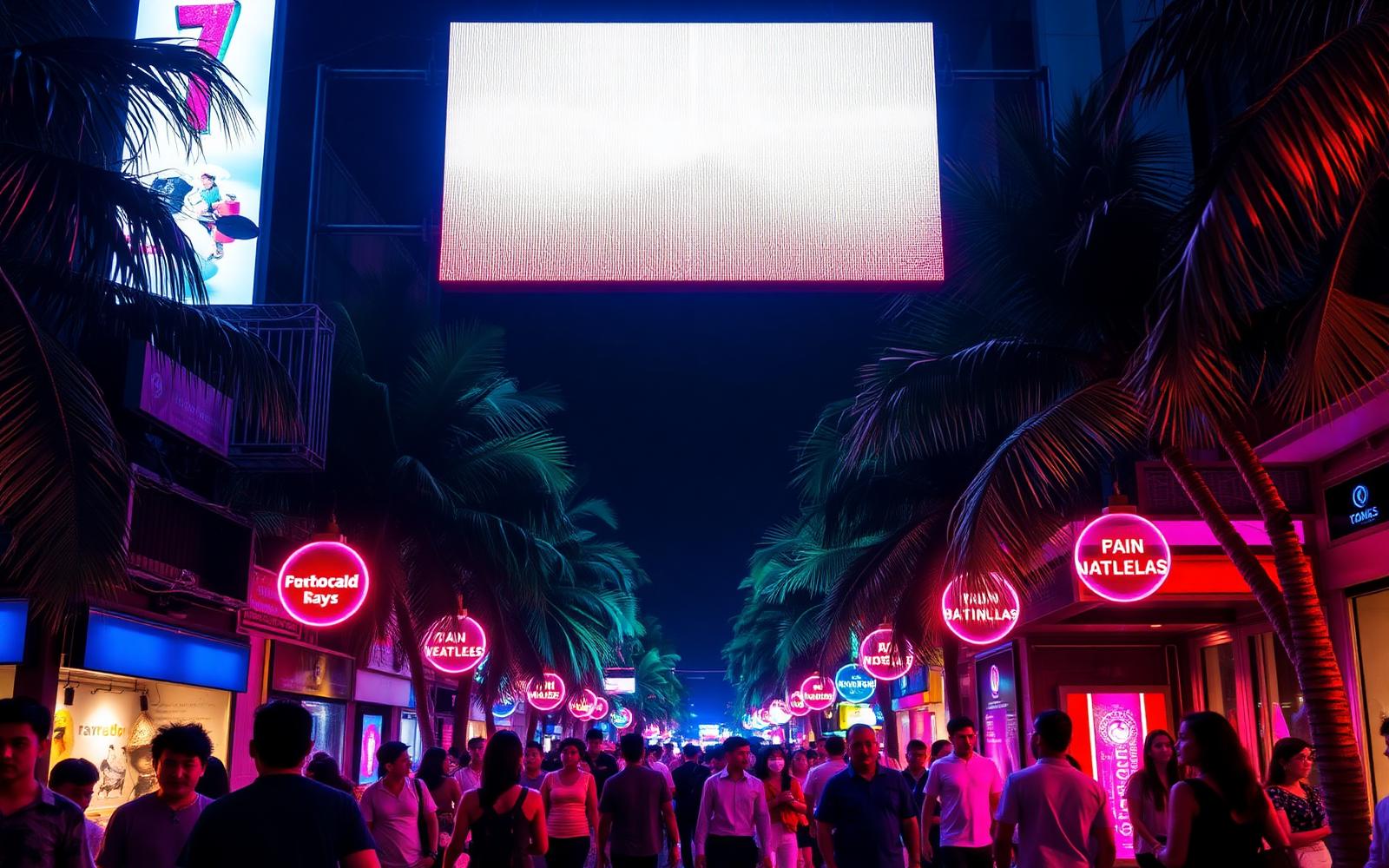 LED screen at the Bangla Walking Street entrance, Patong
